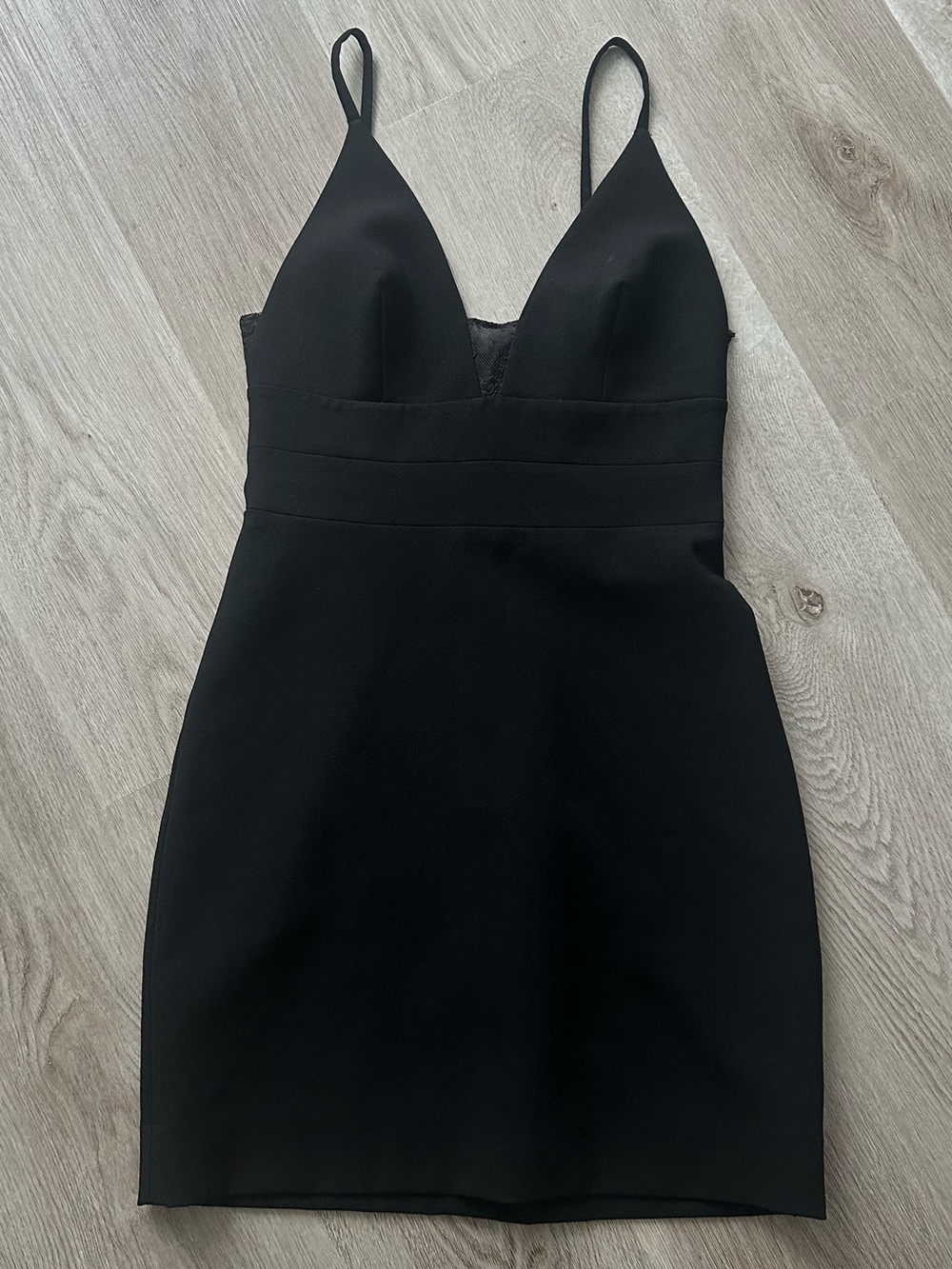 Alice + Olivia Black Spaghetti-Strap Mini Dress
